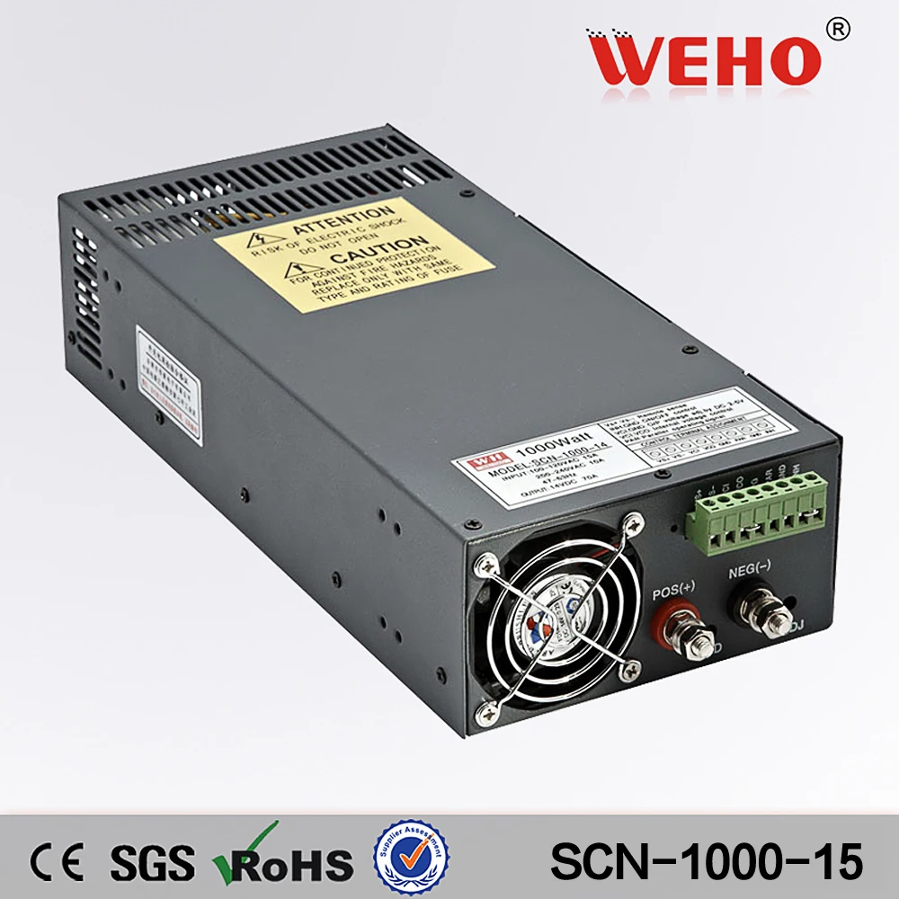 (SCN 1000 15) 1000W 15V DC output power supply with PFC function industrial switching power