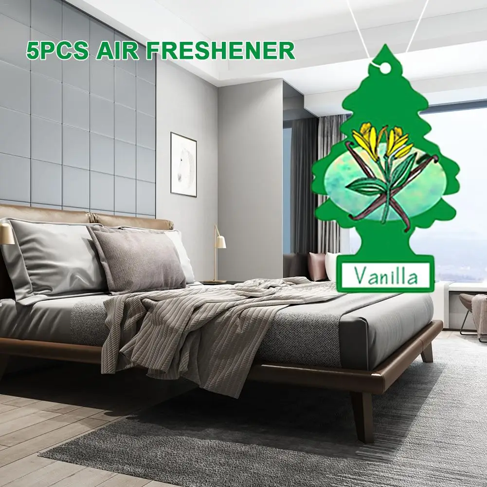 

5Pcs Car Air Freshener Hanging Paper Tree Cardboard Royal Pine Scent Pure Fragrance Eliminate Odor Car Accessories Dropship