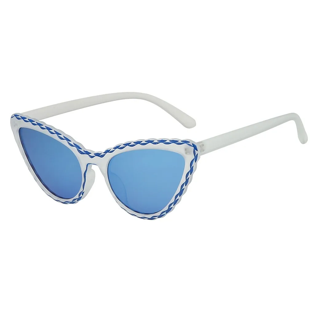 Солнцезащитные очки Для женщин поляризованные Модные солнцезащитные очки для женщин с защитой от ультрафиолета водитель автомобиля очки солнцезащитные очки "кошачий глаз" маска полосы очки ретро K523 - Цвет оправы: D