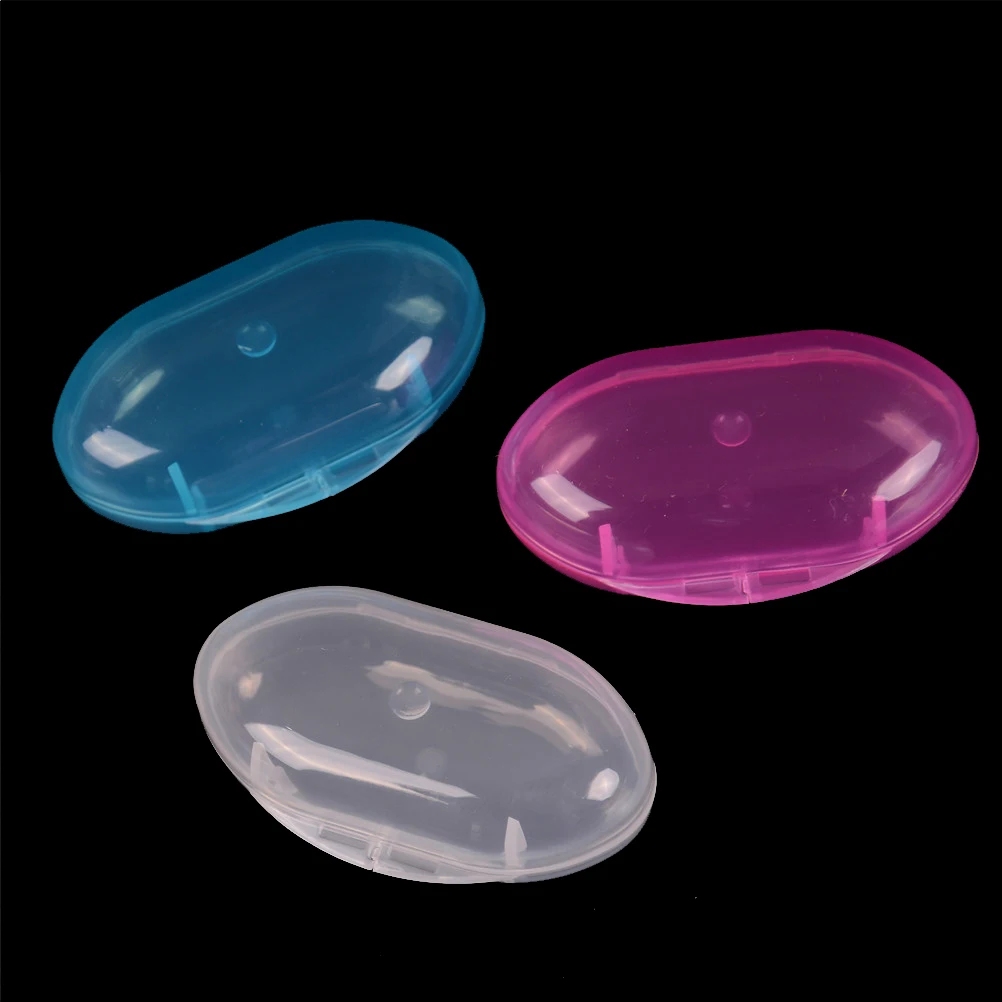 2PCS/set Clear Kids Infant Soft Silicone Finger Toothbrush Teeth Rubber Massager Brush Box