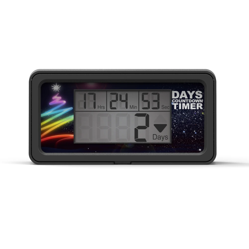 

Digital Countdown LCD Big Voice Laboratory Lab Timer Kitchen Timer Retirement Wedding Reminder Black RL-HM200 9999 Days