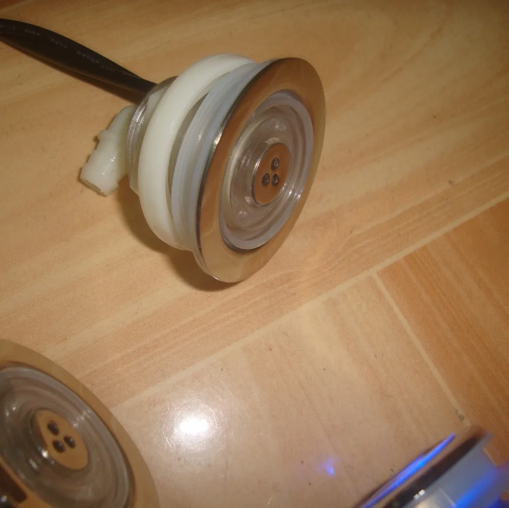 

3pcs recessed waterproof RGB LED underwater massage hot tub air jet led light with 1manual light controller and 1pcs adapter
