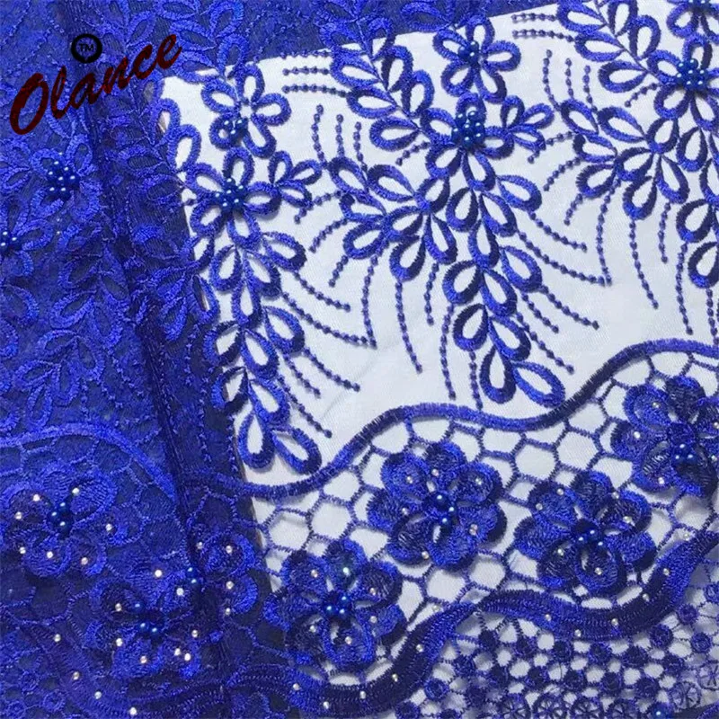 

New Arrival Single Color design with Same Color Beads and stones JYF114 Free Shipping Party Dress Cheap Price Tulle Lace Fabric