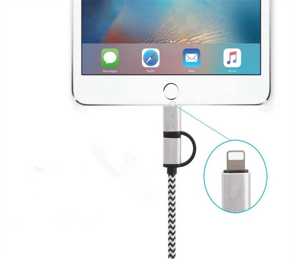 Camera Super Fast Android Phone aliexpress com buy 2 in 1 super fast 4a micro usb cable for android iphone 5 6 6s samsung data charging charger