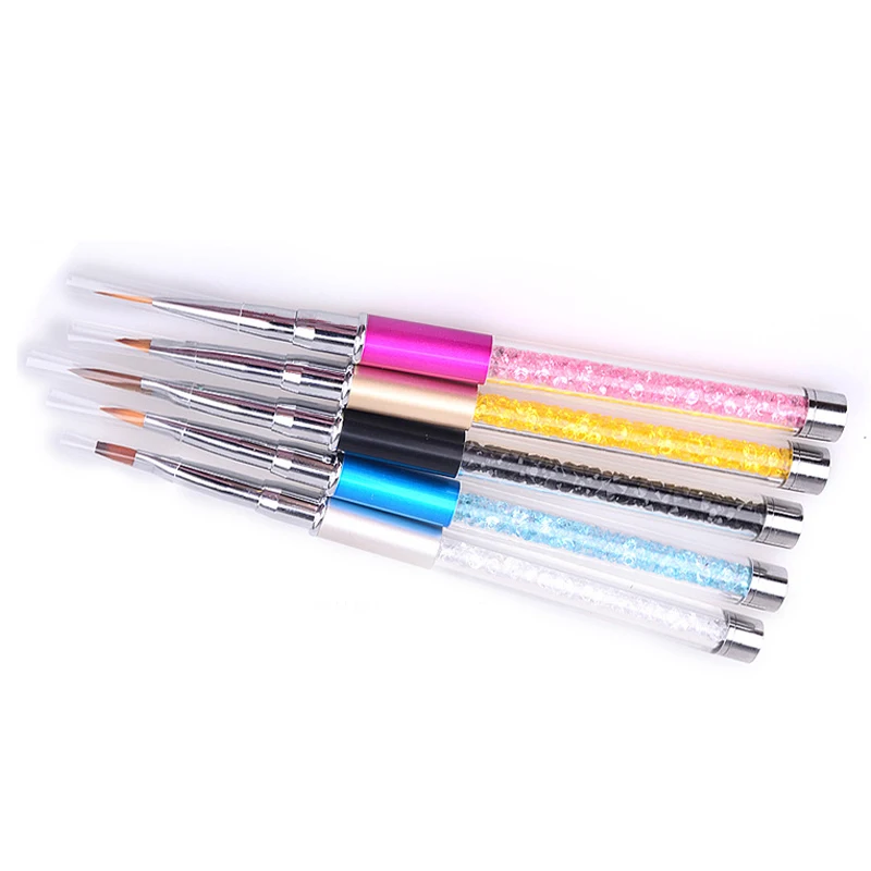 BEAUTY7 5Pcs UV Gel Nail Brush Nail Art Brush Pens Makeup Brushes
