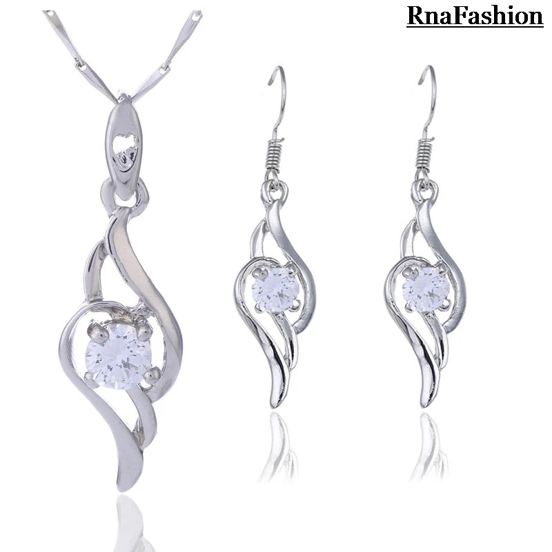 Wholesale Crystal Jewelry Sets Cubic Zirconia Pendants Necklaces Dangle
