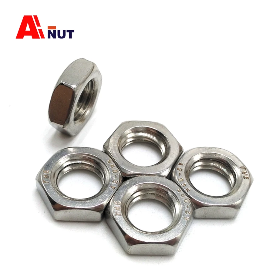 m2 M24 thin nut , 304 stainless steel hexagon thin nuts Metric Thread