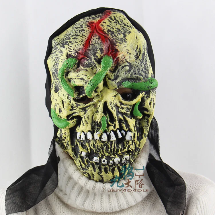 

New Type Halloween Horror Zombie mask latex bloody scary halloween Ghost Face mask adutl costume party cosplay prop in stock