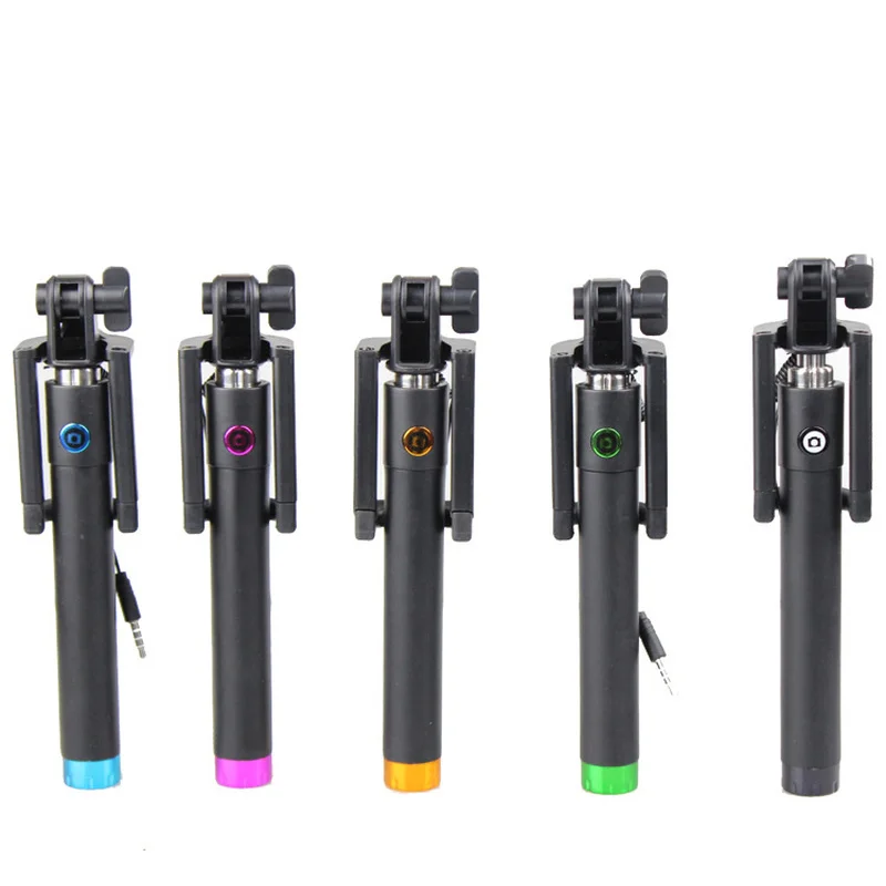 Mini Selfie Stick with Button Wired Silicone Handle Monopod Universal for IPhone 6 5 Android Samsung Huawei Xiaomi Sticks Mini Selfie Stick with Button Wired Silicone Handle Monopod Universal for IPhone 6 5 Android Samsung Huawei Xiaomi Sticks
