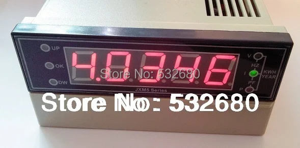 

5 bits AC multi-function smart power meter 1000W, KWH,power factor, frequency, electricity consumption, threshold alarm set