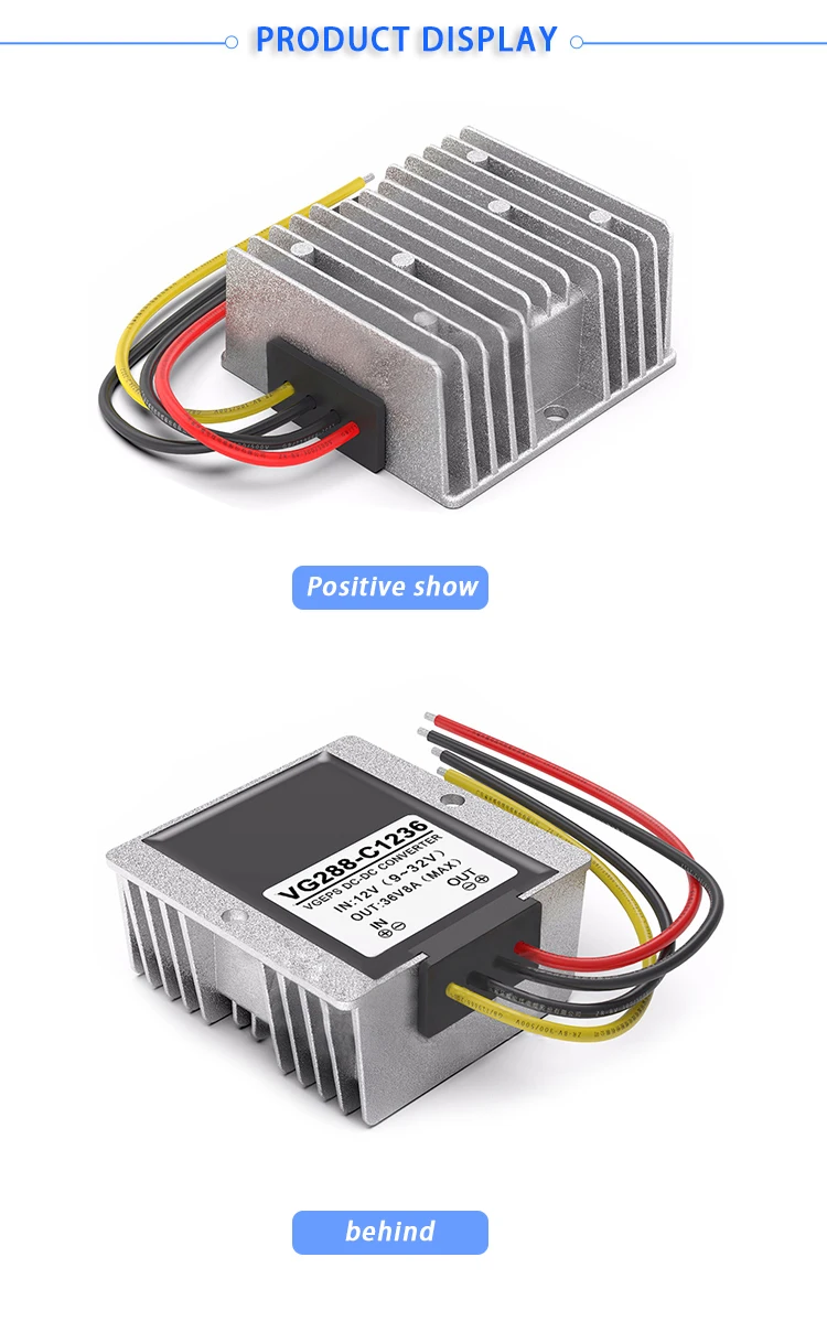 Автомобильный повышающий преобразователь питания 12 В до 36 В 8A DC преобразователь питания 9-32 в переменный 36 в модуль Трансформатор водонепроницаемый