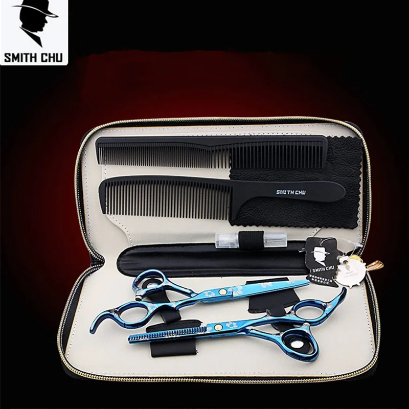 

2 Pcs+Bag+2Comb 6 Inch Hairdressing Scissors Hair Professional Barber Scissors Hair Cutting Shear Set Hairdresser Salon