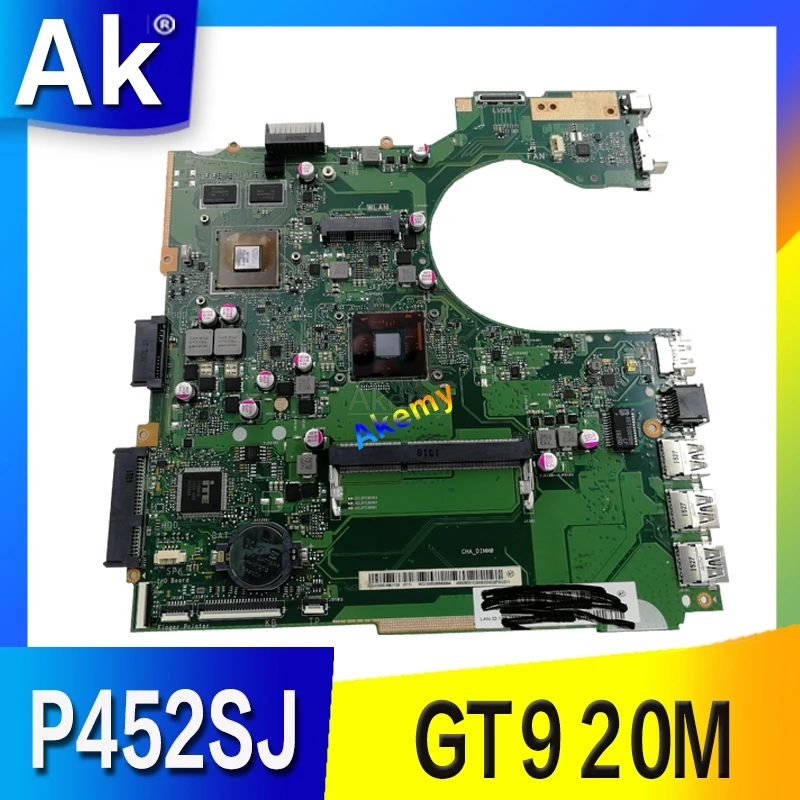 P452SJ материнская плата для ноутбука Asus P452S P452SJ PRO452S материнская плата Teste OK N3700 cpu GT920M/2 GB