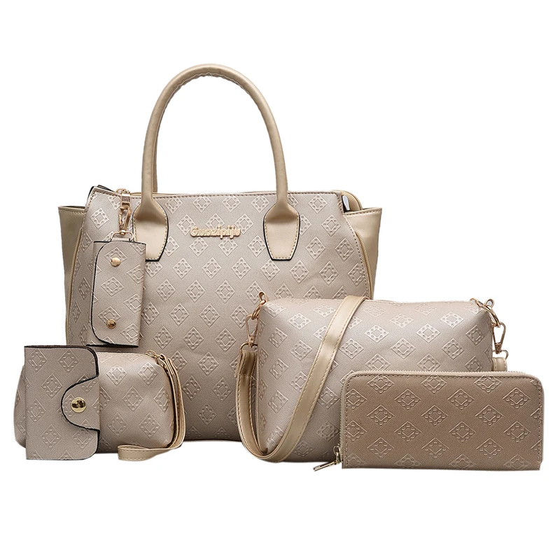 

Dropshipping 2018 Female New Women Handbags Soft PU Four Piece All-match Shoulder Diagonal Package of Western Style Portable Bag