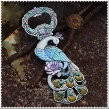 Европейский ретро павлин форма украшения металла пива открывалка для бутылок для моей бутылки обнажает сок диспенсер коктейль shakerK PQ005