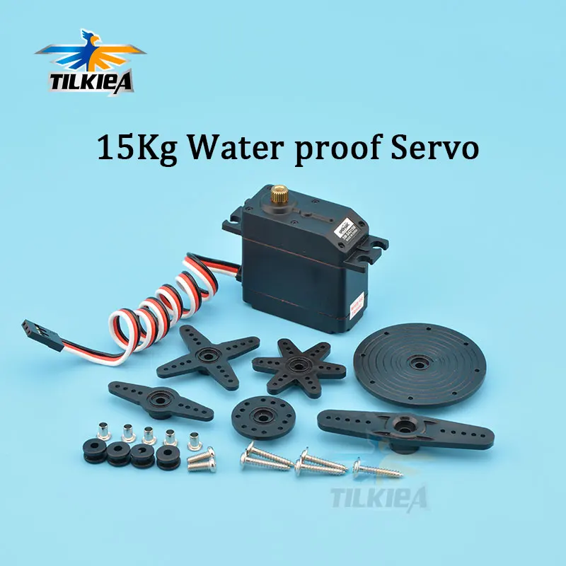 Rc Boat 15kg Water Proof Servo Metal Steering Gear Servo High Torque 15kg for RC Boat Rc Boat 15kg Water Proof Servo Metal Steering Gear Servo High Torque 15kg for RC Boat