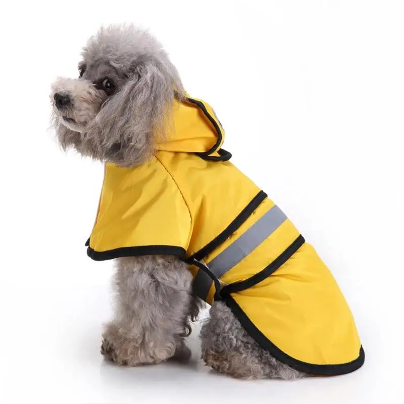 Misterolina Raincoat For Dogs Polyester Waterproof Rain Jumpsuit For