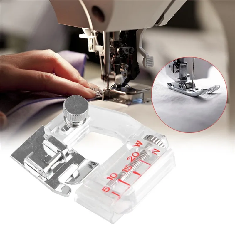 Sewing Machine Presser Foot Adjustable Bias Binder Foot for Domestic