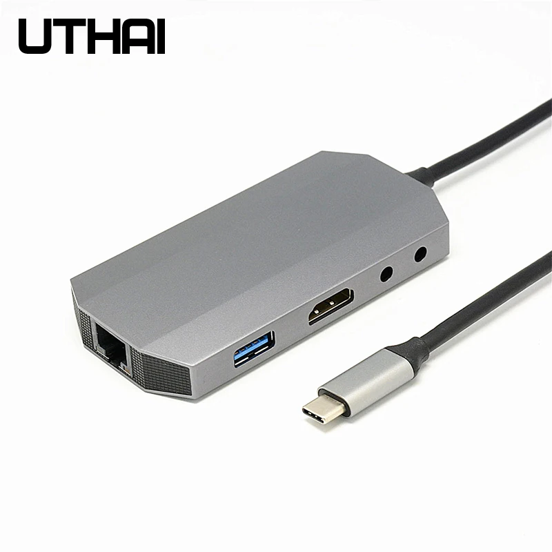 UTHAI J10 тип-c 9в1 концентратор мульти USB3.0 HDMI адаптер док-станция для MacBook Pro Аксессуары тип-c 3,1 сплиттер 3 порта USB C кардридер