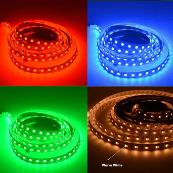 

5M 16.5Ft 5050SMD 4IN1 60LED/m RGBWW led flexible Strip Light 4 colors in 1 chip DC12V Home decor IP65 Waterproof RGB+WARM WHITE