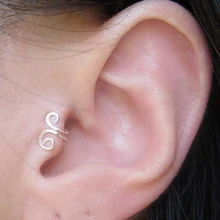 Brinco feminino de totem tragus, 1 peça, original, brinco boho, não piercing, brinco de cartilagem, boucle d'oreille, femme 2019