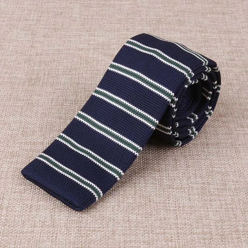 Фирменный галстук модный вязаный полосатый деловой Свадебный галстук для костюма рубашка Вязаный Галстук Галстуки в повседневном стиле для мужчин