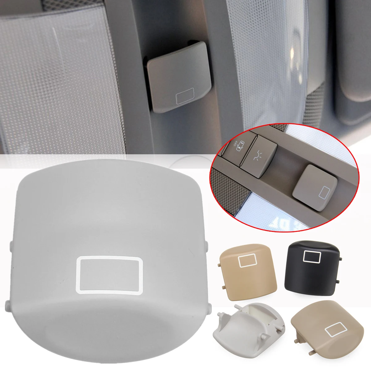

Car Sunroof Window Switch Button Cover Plastic 4Color for Mercedes-Benz W164 ML-CLASS 2006-11 W251 R-CLASS 2005-12 X164