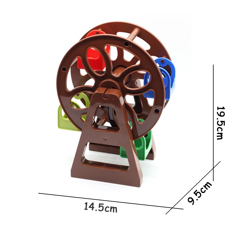 Бегун колесо обозрения модель парк развлечений набор кирпичи большие частицы строительные блоки аксессуар детские игрушки совместим с Duplo DIY - Цвет: brown Ferris wheel