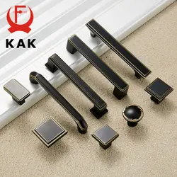 KAK Винтаж Черный Бронзовый Кабинет ручки Европейский китайский стиль шкафчик двери Тянет Оборудование Для Обработки мебели