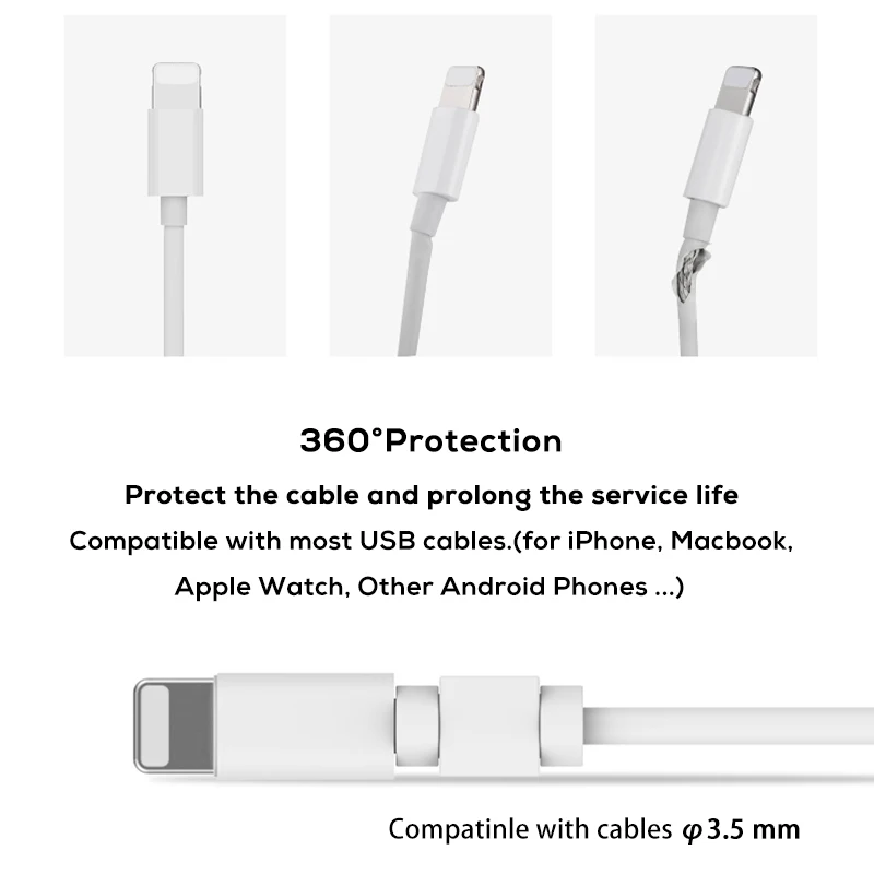 EECPT кабель протектор для Apple iPhone X 8 USB зарядное устройство для сматывания кабеля передачи данных Шнур заставка чехол Защита наушников