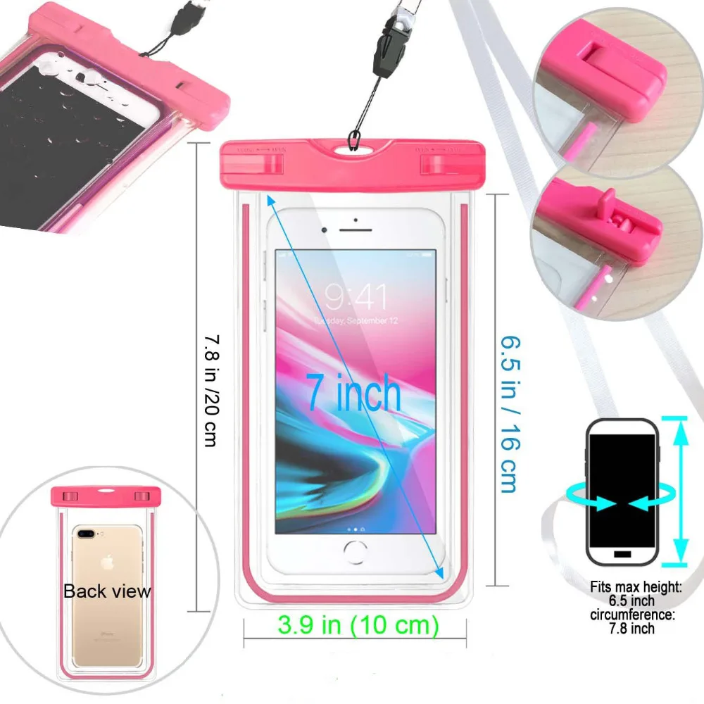 Водонепроницаемый чехол Bluboo Picasso 5 дюймов для смартфона S1 S3 с ремешком на