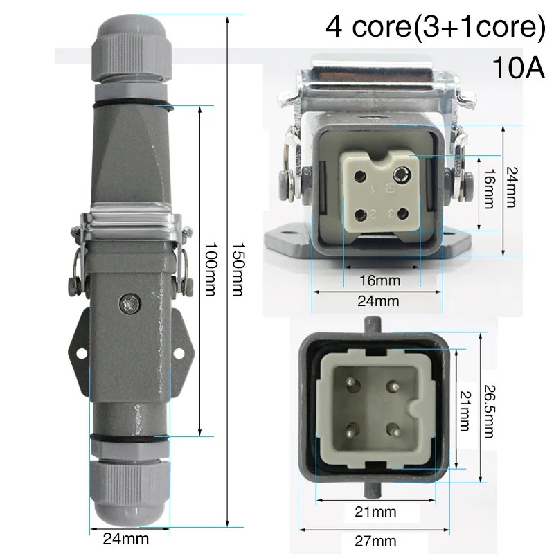 Сверхмощный разъем 4 ядра(3+ 1) 5 ядер(4+ 1) 6 ядер(5+ 1) 8 ядер(7+ 1) газовая пробка 250v-005-4 Подключите авиационную вилку к hori