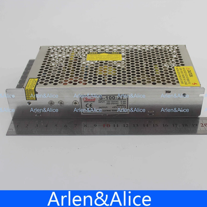 100W 27V 3.7A одиночный выход импульсный источник питания для светодиодной полосы