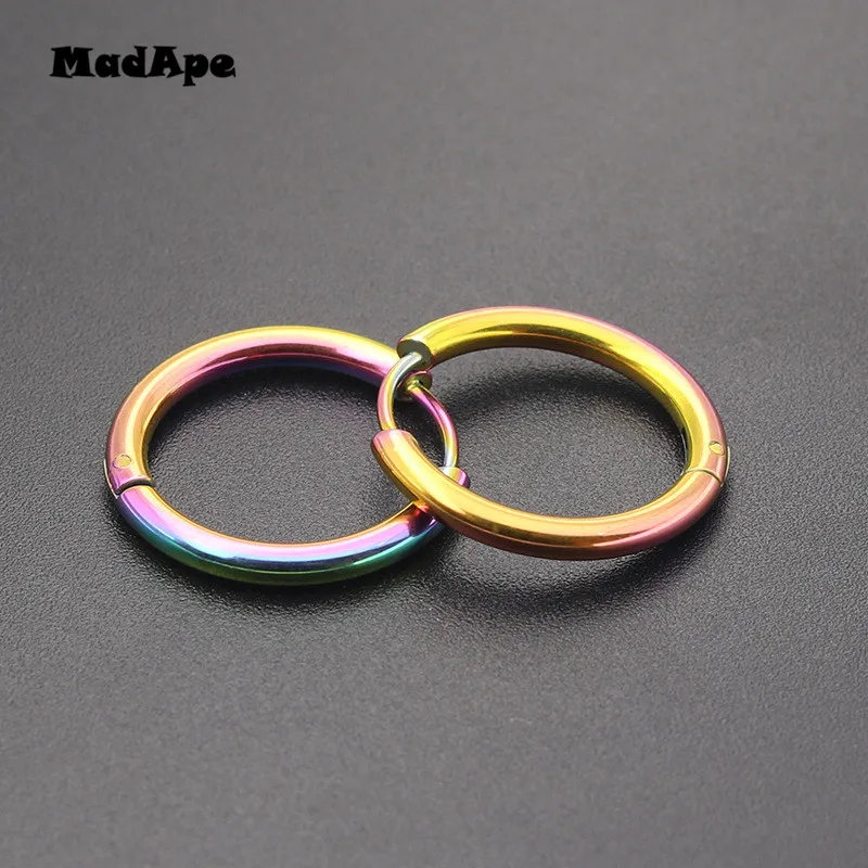 MadApe العصرية الفضة ارتفع الذهب الأسود لهجة الأقراط الحلقية من الفولاذ المقاوم للصدأ جولة حلقة القرط للنساء 25 مللي متر/20 مللي متر/11 مللي متر MadApe العصرية الفضة ارتفع الذهب الأسود لهجة الأقراط الحلقية من الفولاذ المقاوم للصدأ جولة حلقة القرط للنساء 25 مللي متر/20 مللي متر/11 مللي متر