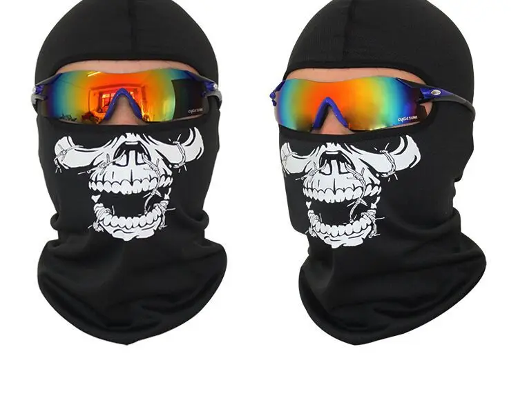 CS Призрак Череп капюшон полный маска для лица Мотоцикл дышащий Быстросохнущий удобный Открытый Спорт шейный шарф Хэллоуин маска для лица