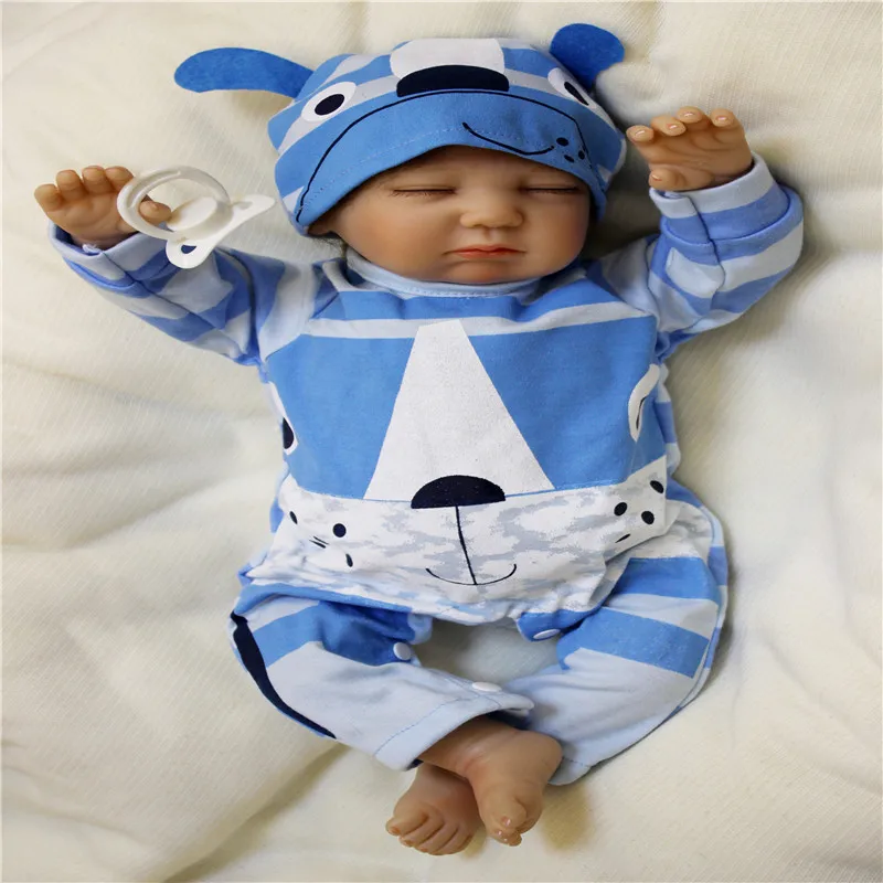 SanyDoll 20 дюймов 50 см силиконовые куклы для новорожденных милые сна подарки на