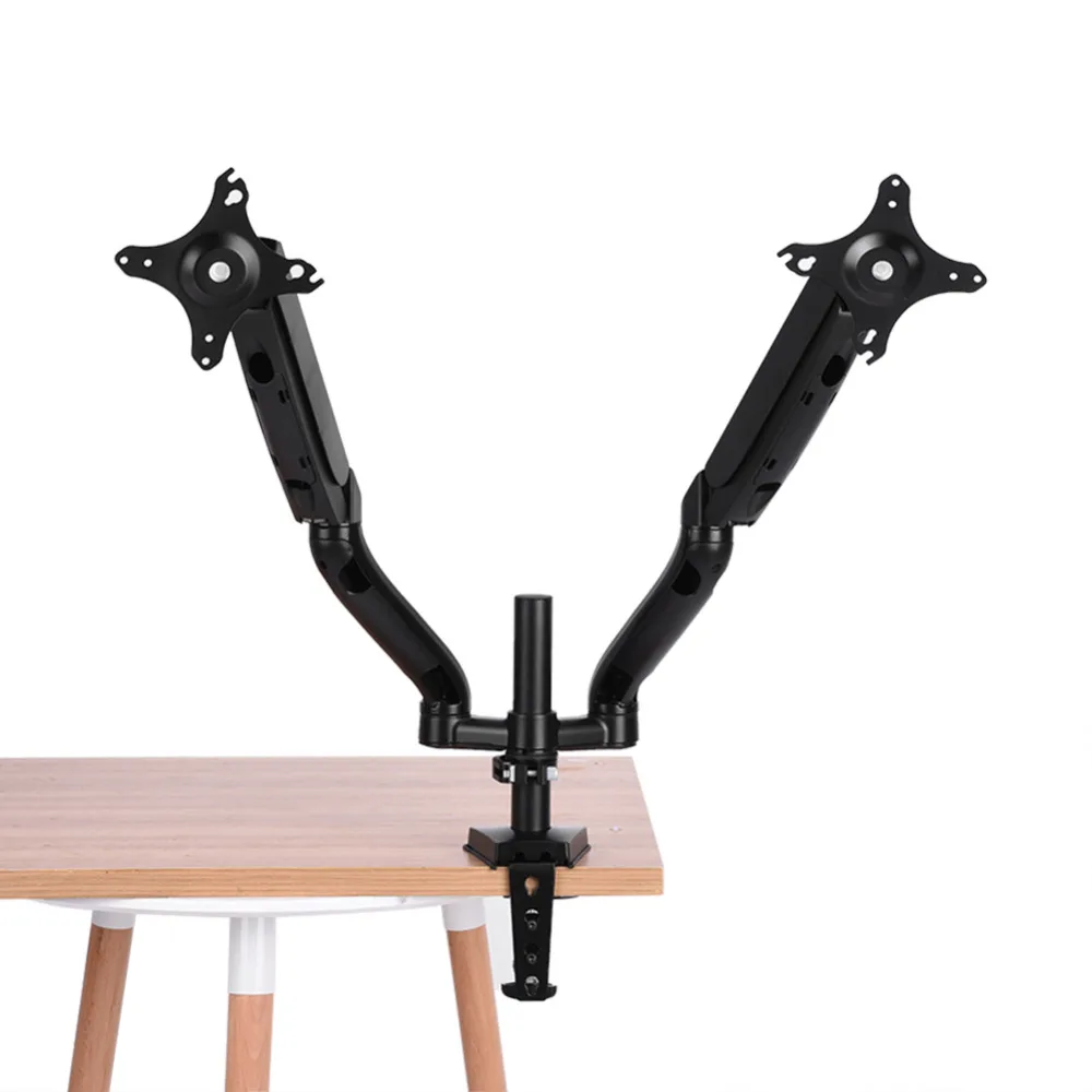 

Dual LCD LED Monitor Desk Mount Stand Heavy Duty Holder Adjustable fits 2 Screens up to 24 inches Sturdy Construction