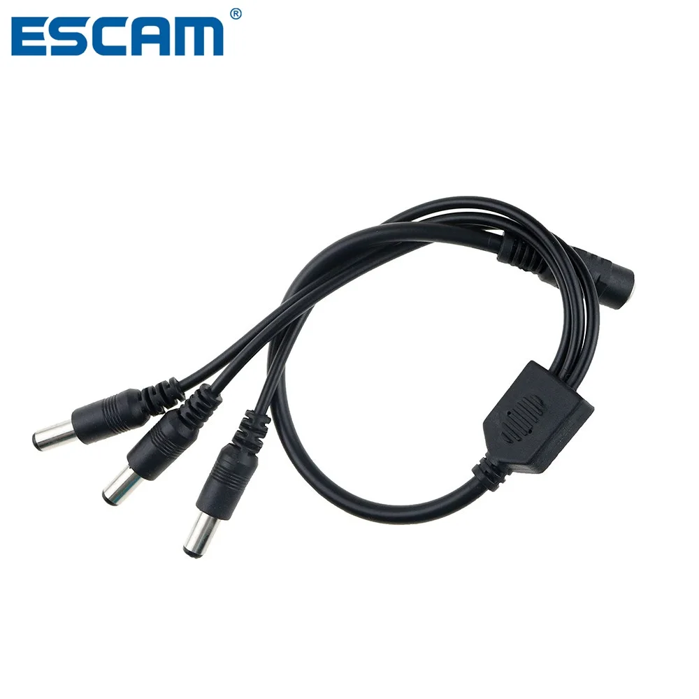 ESCAM 1 шт. 1 DC Женский до 3 штекер Мощность шнур разъем адаптера разветвитель кабель для видеонаблюдения Камера светодиодные ленты