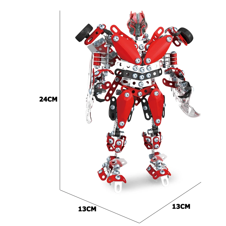 Сборная модель автомобиля-робота, набор металлических блоков, строительные блоки для робота или автомобиля, игровой набор, развивающие игрушки для детей