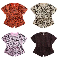 2019 Summer Fashion New Suit Toddler Kids Baby Girls Outfits Clothes Leopard T-shirt Tops+Shorts 2PCS Set Children Clothes 2019 Summer Fashion New Suit Toddler Kids Baby Girls Outfits Clothes Leopard T-shirt Tops+Shorts 2PCS Set Children Clothes