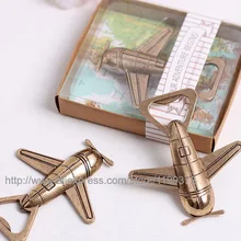 100 шт. наше приключение начинается самолет открывалка для бутылок Античное золото самолет девичник свадебной вечеринки подарок DHL FEDEX