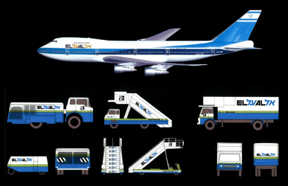Израиль EL AL Airlines путешествия Туризм аэропорт оборудование Ретро ВИНТАЖНАЯ