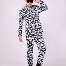 S-5XL! DJ мужской бренд Модный сценический певец Kito черный и белый костюм формальный костюм набор ds костюмы одежда