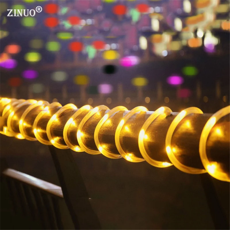

10M 100Leds Solar LED String Fairy Lights Outdoor Garden Rope Tube Solar Fairy String Lights for Wedding Garden Fence Landscape