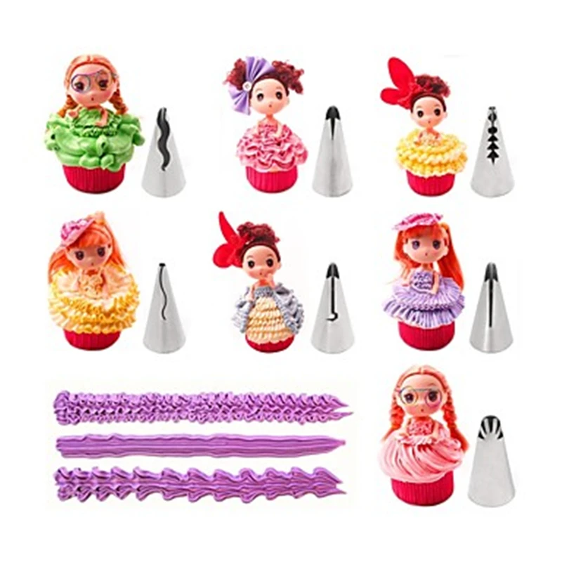 VOGVIGO 7pcs/lot Flower Animal 3DCartoon Icing Piping Nozzles Pastry Nozzles Stainless Steel Pastry Nozzles Tips Cake Decoration