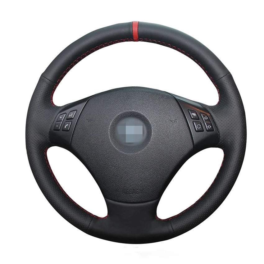 

OLPAY Black Genuine Leather DIY Anti-slip Car Steering Wheel Cover for BMW E90 320 318i 320i 325i 330i 320d X1 328xi 2007