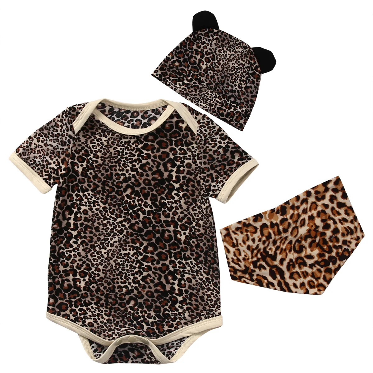 Summer Newborn baby clothing Baby boy Clothes leopard baby Bodysuit