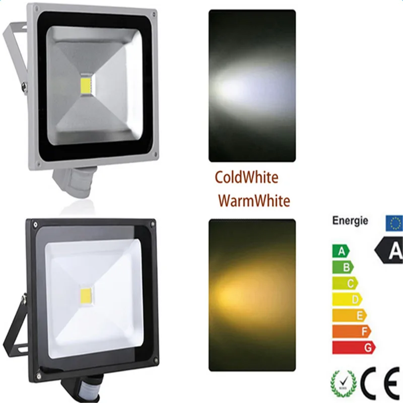 

Kaigelin 50W PIR Infrared Motion Sensor 85V-265V LED Flood Light COB Integrated LED Lamp Floodlight Outdoor LED Lamp Projector
