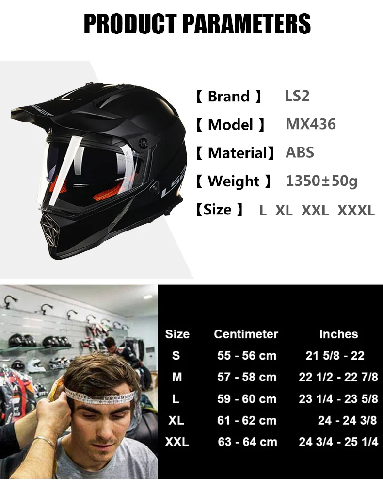 LS2 MX436 Pioneer шлем для мотокросса, внедорожный шлем, мужские мотоциклетные шлемы, крест с двойным объективом, емкость ls2 Helemt