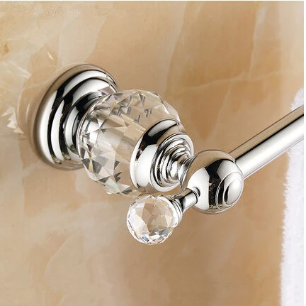 Br Crystal Silver Towel Bars Finish Bar Polished Br Crystal Silver Towel Bars Finish Bar Polished Chrome Holder 60cm Rack Bathroom Accessories In From Home Improvement